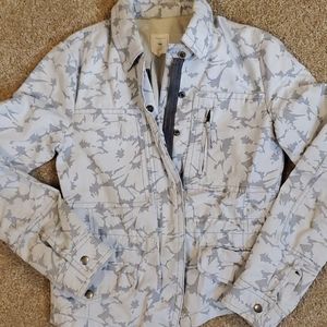 Canvas zipper cinched waist jacket